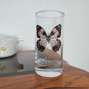 Vintage Butterfly Glass Tumbler